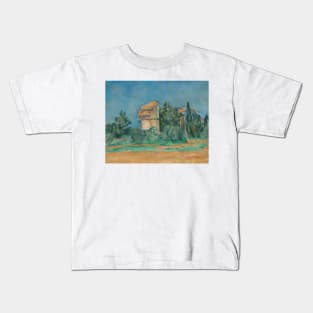 The Pigeon Tower at Bellevue by Paul Cezanne Kids T-Shirt